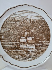 Hutschenreuther 1814 Декоративная тарелка "Винодельческие регионы Германии", 20см, Германия, 1970-80гг.