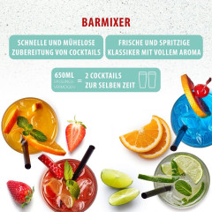 CLATRONIC CLATRONIC Standmixer BM 3472, Barmixer u. Milchaufschaumer in Einem  Настольный миксер CLATRONIC BM 3472, барный миксер и вспениватель молока в одном