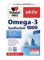 Doppelherz aktiv Omega-3 Seefischöl 1000 80st, Омега-3 морской рыбы 1000мг, 80шт