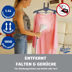 Best Direct® Best Direct® Dampfburste Steam Best®, 1950,00 W, Bugelsystem desinfizieren und bugeln, fur Kleidung, Polster, Teppiche  Паровая щетка Best Direct® Steam Best®, 1950,00 Вт, гладильная система для дезинфекции и глажки, для одежды, обивки, ковро