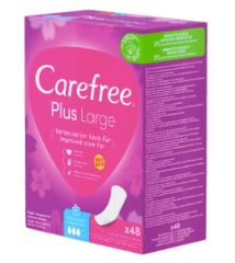 Carefree Slipeinlage Plus Large mit Frischeduf, Прокладки ежедневные Large Plus Fresh с ароматом свежести, 48 шт, 12 упаковок (576 шт)